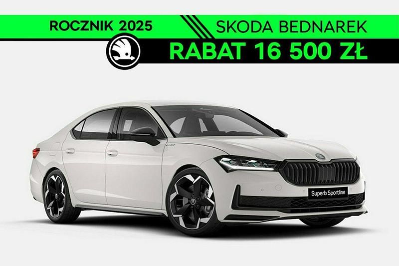 Biały Nowe 2025 Skoda Superb SportLine Sedan/Limuzyna | 208 800 zł - Obraz 1/4