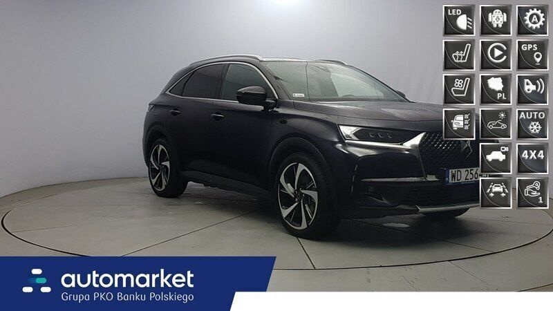 Niebieski Używany 2021 DS Automobiles DS7 Crossback Rivoli SUV | 162 800 zł (Drogi) - Obraz 1/4