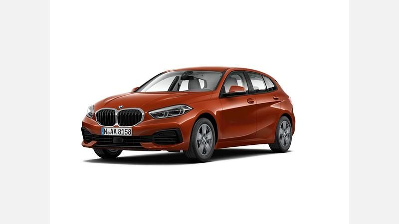 Pomarańczowy zachód słońca metalizowany Używany 2024 BMW 118 Advantage Hatchback | 124 900 zł (Drogi) - Obraz 1/3