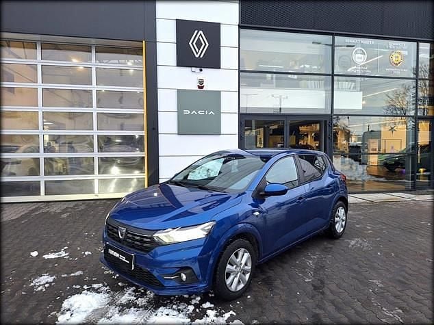 Niebieski Używany 2021 Dacia Sandero Comfort Hatchback | 42 900 zł (Uczciwa cena) - Obraz 1/4