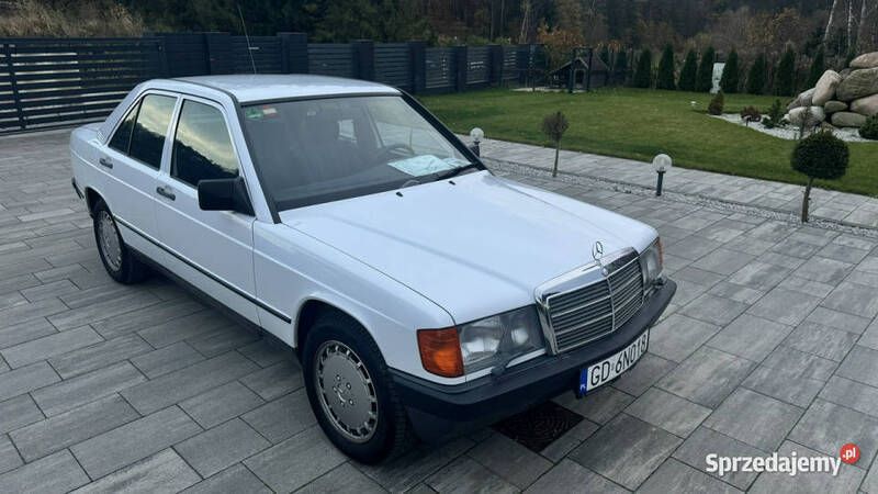 Biały Używany 1986 Mercedes 190 Sedan/Limuzyna | 39 998 zł - Obraz 1/4