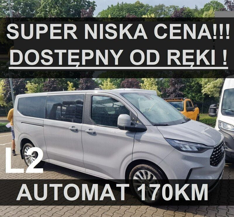 Szary (metalik) Nowe 2024 Ford Tourneo Custom Titanium Minivan | 260 800 zł (Uczciwa cena) - Obraz 1/4