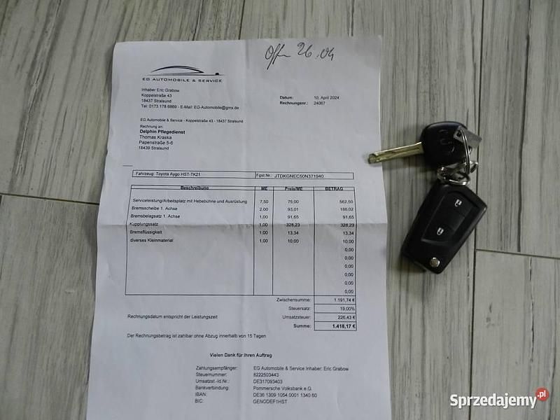 Używany Toyota Aygo 72 KM (52 kW) 2018 Biały Hatchback