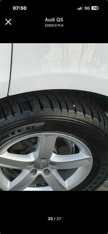 Biały Używany 2009 Audi Q5 SUV | 33 900 zł (Uczciwa cena) - Obraz 1/4