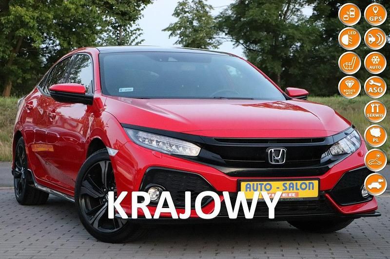 Czerwony Używany 2017 Honda Civic Hatchback | 85 800 zł (Dość drogi) - Obraz 1/4