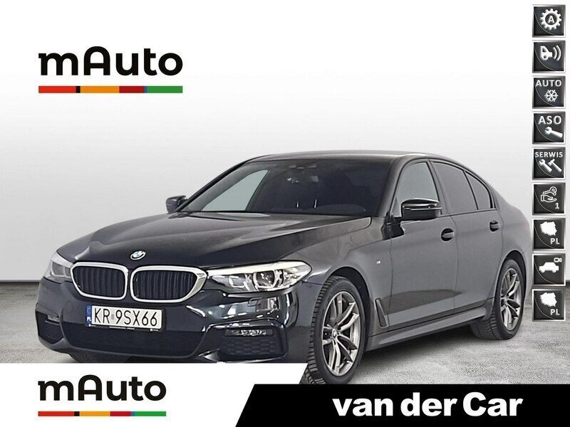 Czarny (metalik) Używany 2019 BMW 518 M Sport Sedan/Limuzyna | 119 900 zł (Super Cena) - Obraz 1/4