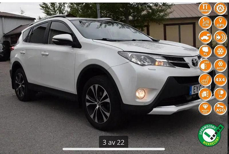 Biały Używany 2015 Toyota RAV4 SUV | 67 999 zł (Dość drogi) - Obraz 1/4