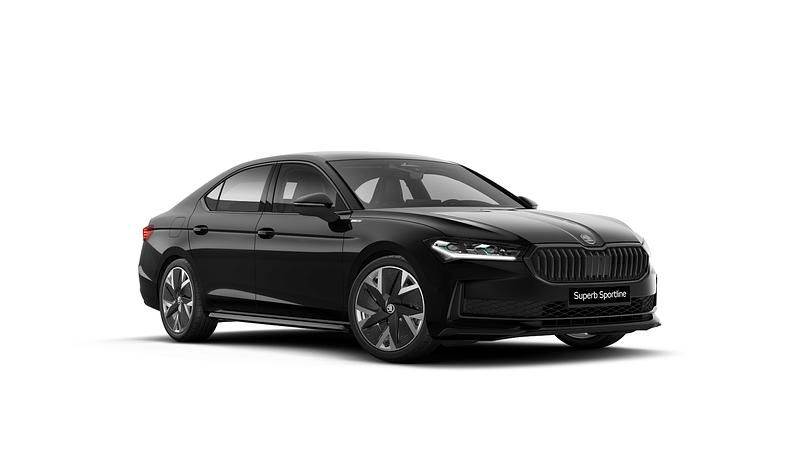 Czerń ebony metalizowany Nowe 2025 Skoda Superb SportLine | 259 800 zł (Dość drogi) - Obraz 1/4