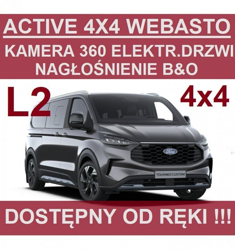 Grafitowy Nowe 2024 Ford Tourneo Custom Active Sedan/Limuzyna | 294 760 zł (Uczciwa cena) - Obraz 1/4