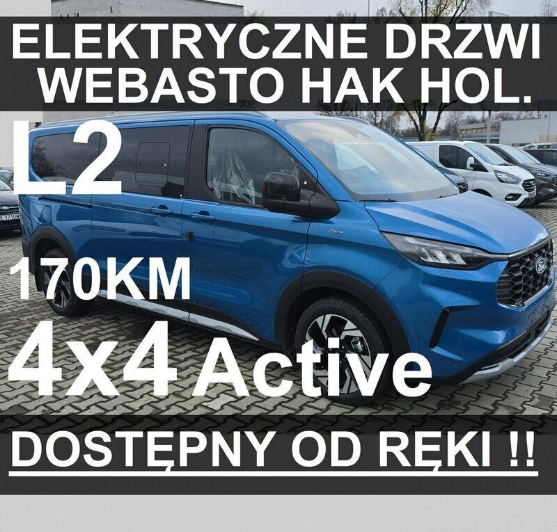 Niebieski Nowe 2024 Ford Tourneo Custom Active Sedan/Limuzyna | 285 975 zł (Uczciwa cena) - Obraz 1/4