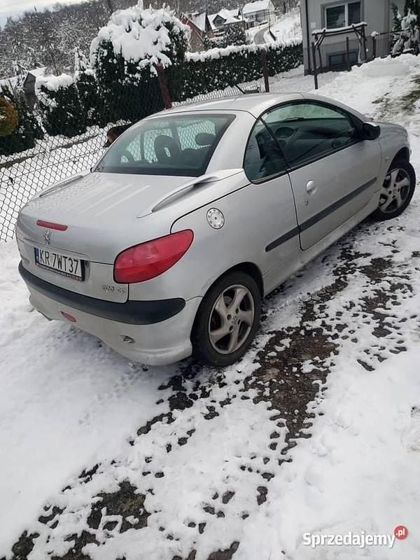 Używany Peugeot 206 CC 2002 Srebrny Kabriolet