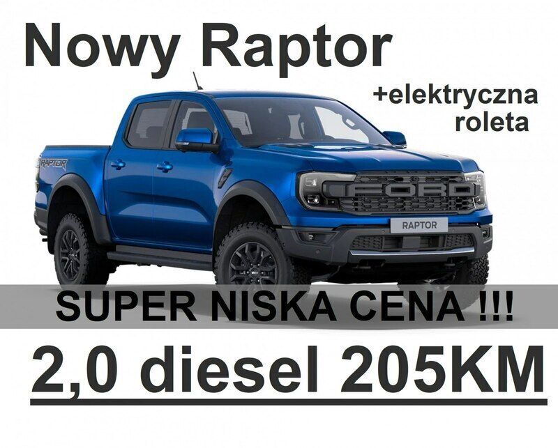 Niebieski Nowe 2024 Ford Ranger Raptor Pickup | 264 450 zł (Drogi) - Obraz 1/4