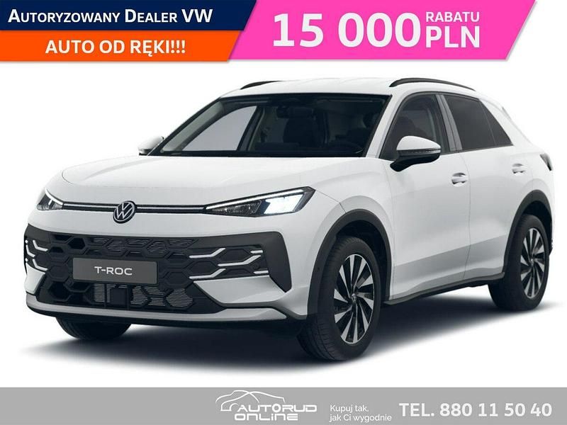 Biały Nowe 2025 VW T-Roc SUV | 119 350 zł - Obraz 1/4