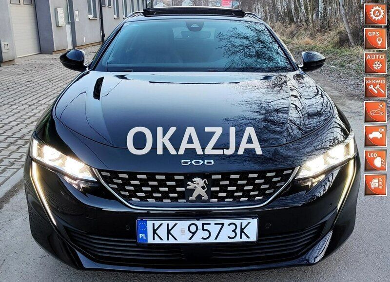 Czarny (metalik) Używany 2019 Peugeot 508 Kombi | 74 900 zł (Uczciwa cena) - Obraz 1/4