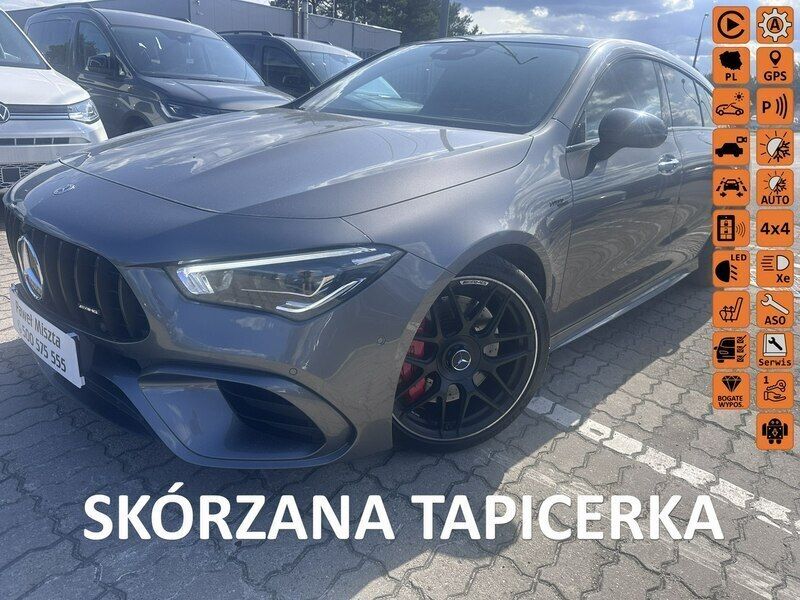 Szary (metalik) Używany 2021 Mercedes CLA45 AMG AMG Kombi | 215 000 zł - Obraz 1/4
