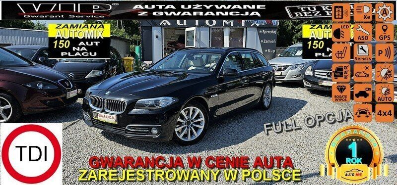Czarny Używany 2014 BMW 525 Luxury Line Kombi | 55 900 zł (Dość drogi) - Obraz 1/3