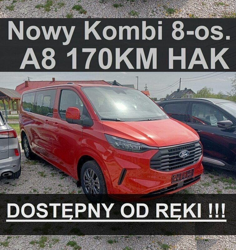Czerwony Nowe 2024 Ford Transit Custom Limited Kombi | 227 919 zł - Obraz 1/4