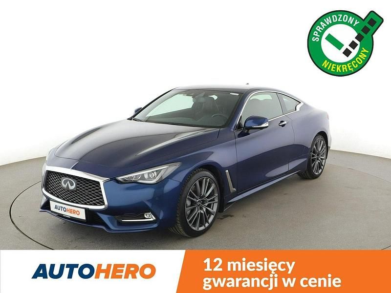 Niebieski Używany 2018 Infiniti Q60 Coupe | 93 500 zł - Obraz 1/3