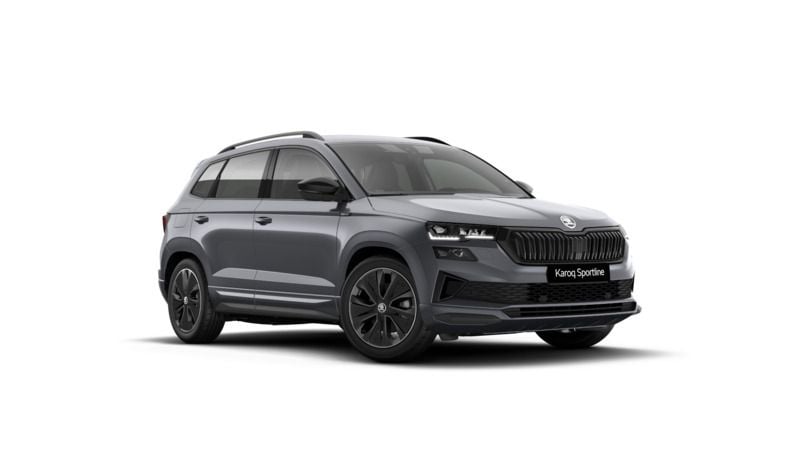 Szary graphite metalizowany Nowe 2025 Skoda Karoq SportLine SUV | 171 600 zł (Uczciwa cena) - Obraz 1/4