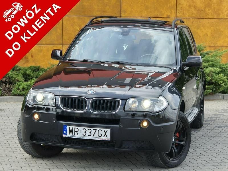 Czarny Używany 2006 BMW X3 Sport Line SUV | 25 900 zł (Uczciwa cena) - Obraz 1/4