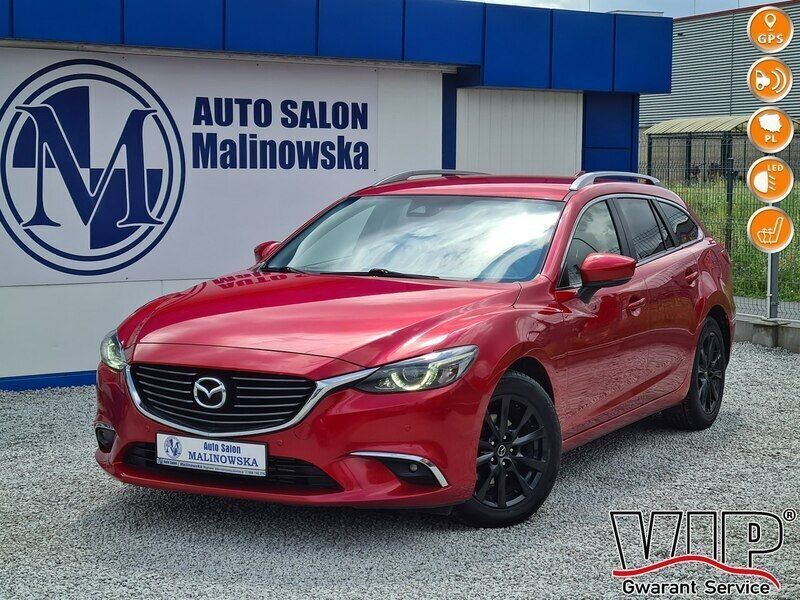 Wiśniowy Używany 2017 Mazda 6 Kombi | 58 900 zł (Dość drogi) - Obraz 1/4