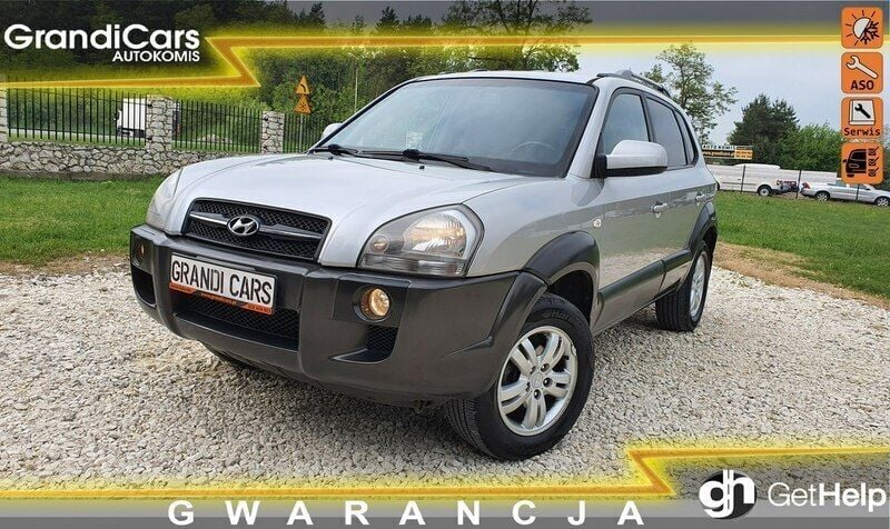 Srebrny Używany 2007 Hyundai Tucson SUV | 18 200 zł (Uczciwa cena) - Obraz 1/4