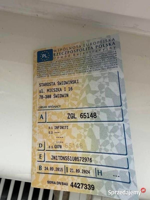 Używany Infiniti QX70 Premium 2015 SUV