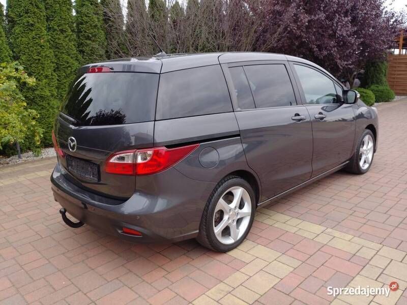 Szary Używany 2014 Mazda 5 Minivan | 27 950 zł (Uczciwa cena) - Obraz 1/4