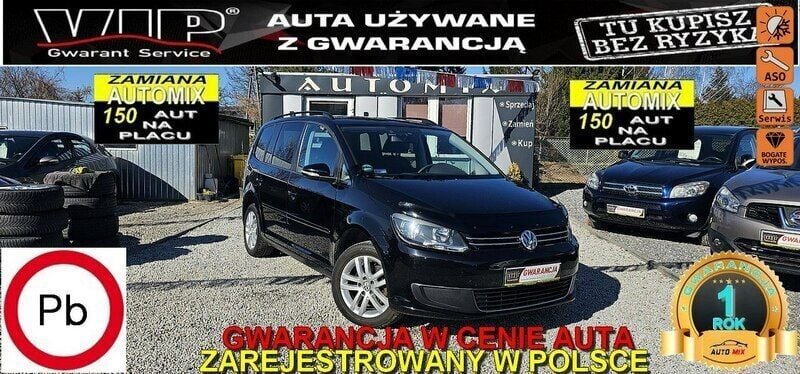 Czarny Używany 2010 VW Touran Minivan | 25 500 zł (Uczciwa cena) - Obraz 1/2