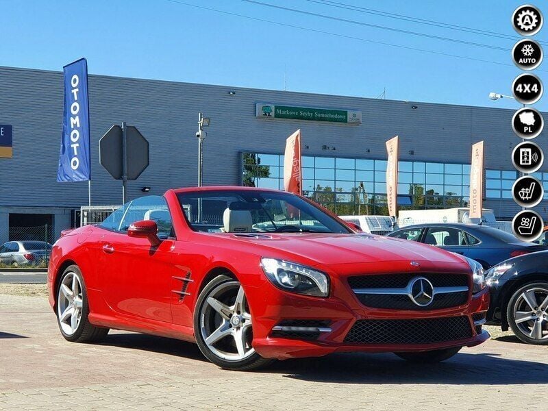 Czerwony Używany 2012 Mercedes SL500 Kabriolet | 249 900 zł - Obraz 1/4