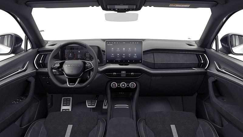 Nowe Skoda Kodiaq SportLine 150 KM (110 kW) 2026 Srebrny smokey diamond metalizowany SUV