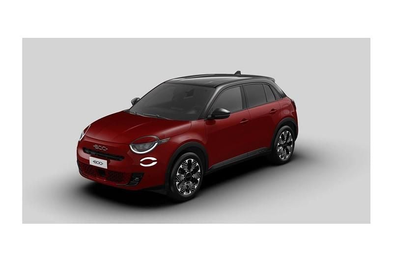Lakier pastelowy czerwony passione z dachem w kolorze czarny cinema Nowe 2025 Fiat 600E La Prima Hatchback | 149 200 zł - Obraz 1/3