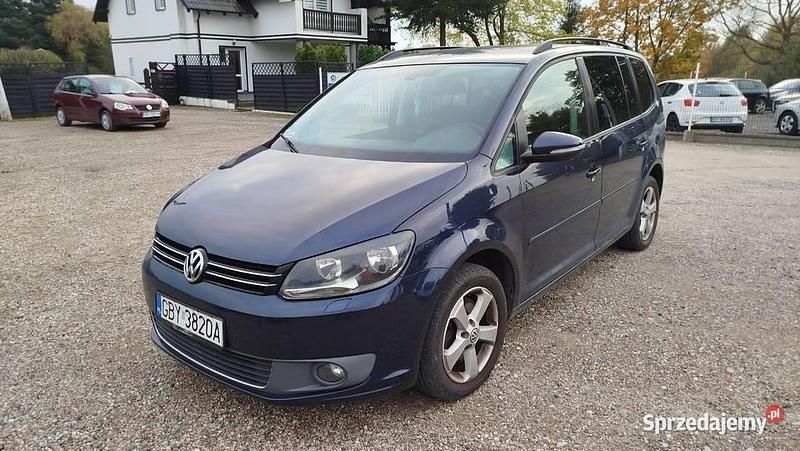 Niebieski Używany 2012 VW Touran Minivan | 27 900 zł (Dobra cena) - Obraz 1/4