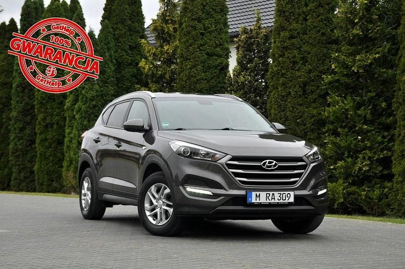 Szary Używany 2018 Hyundai Tucson SUV | 69 900 zł (Dobra cena) - Obraz 1/4