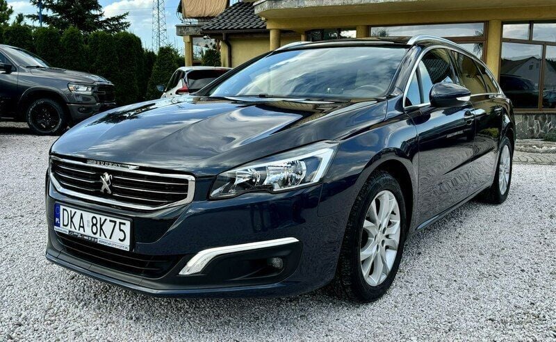 Niebieski ciemny (metalik, perła) Używany 2017 Peugeot 508 Allure Sedan/Limuzyna | 45 900 zł (Dobra cena) - Obraz 1/4