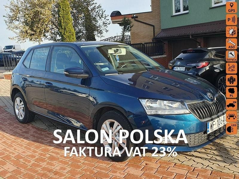 Niebieski Używany 2020 Skoda Fabia Hatchback | 38 333 zł (Uczciwa cena) - Obraz 1/4