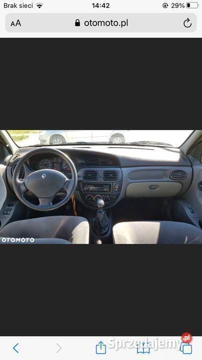 Srebrny Używany 1999 Renault Mégane Sedan/Limuzyna | 1500 zł (Uczciwa cena) - Obraz 1/4