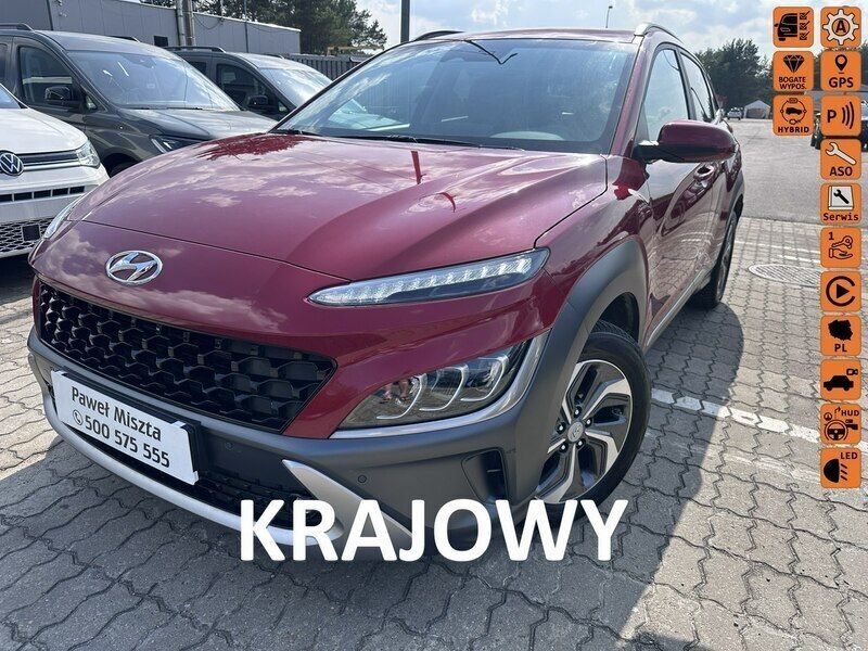Używany Hyundai Kona 141 KM (103 kW) 2021 Bordowy (metalik) SUV