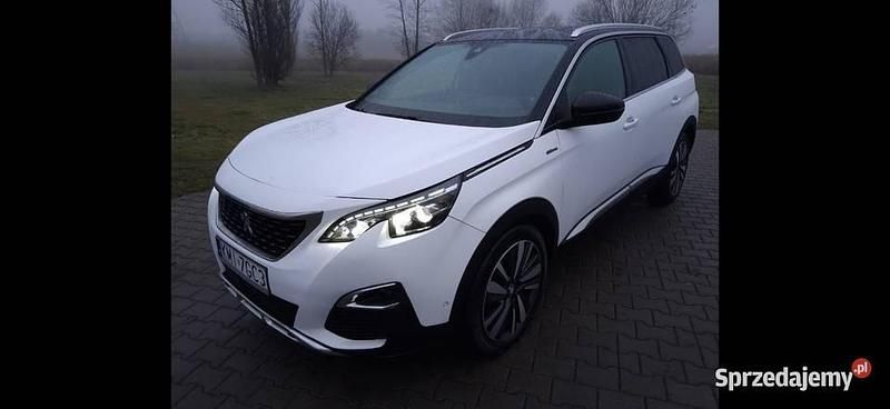 Biały Używany 2018 Peugeot 5008 Minivan | 78 500 zł - Obraz 1/4