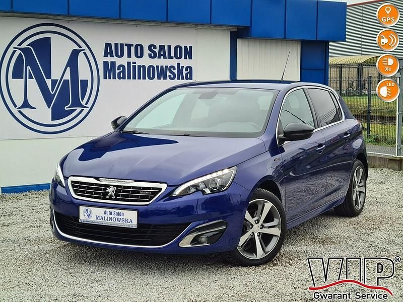 Niebieski ciemny (metalik) Używany 2016 Peugeot 308 GT-line Hatchback | 36 900 zł (Uczciwa cena) - Obraz 1/4