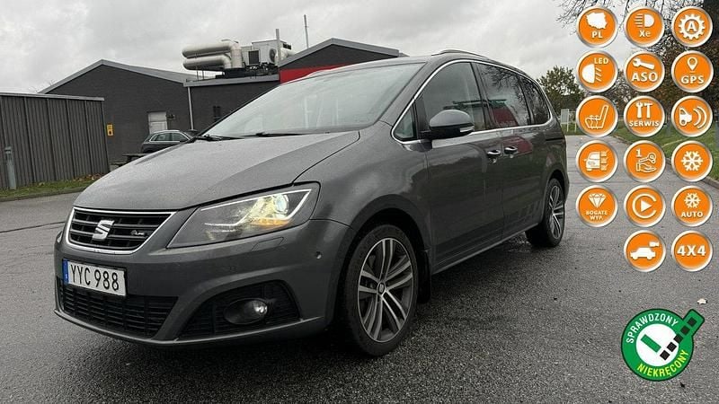Szary (metalik) Używany 2017 Seat Alhambra 4Drive Minivan | 72 999 zł - Obraz 1/4