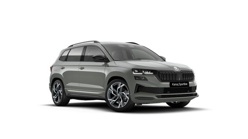 Szary steel niemetalizowany Nowe 2025 Skoda Karoq SportLine SUV | 170 200 zł (Uczciwa cena) - Obraz 1/4