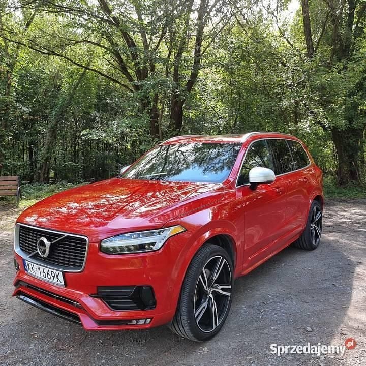 Czerwony Używany 2019 Volvo XC90 R-Design SUV | 137 400 zł - Obraz 1/4