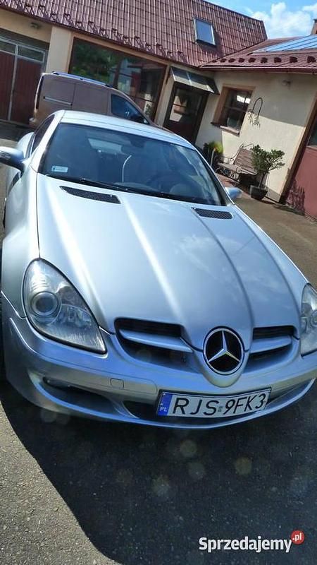Srebrny Używany 2004 Mercedes SLK200 Kabriolet | 25 000 zł - Obraz 1/4
