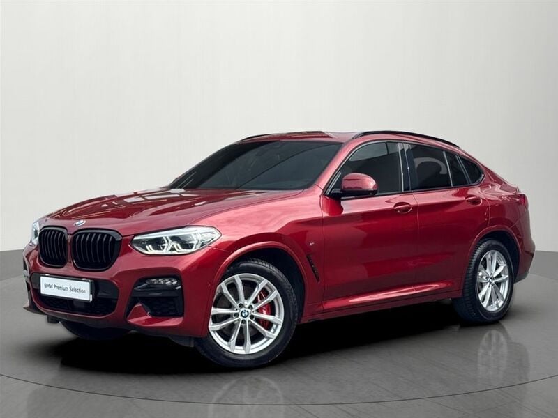 Czerwony flamenco z brylantowym połyskiem metalizowany Używany 2021 BMW X4 M Sport SUV | 249 900 zł (Dobra cena) - Obraz 1/3