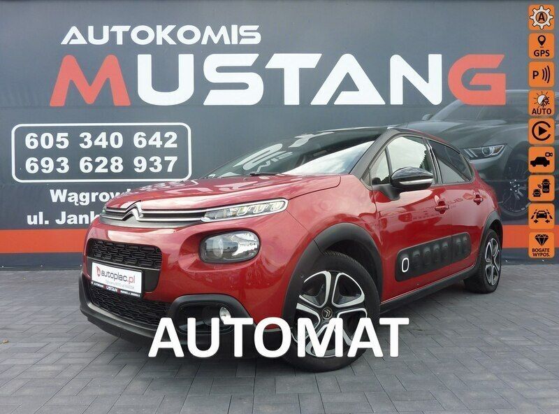 Bordowy (metalik) Używany 2018 Citroën C3 Hatchback | 39 900 zł (Uczciwa cena) - Obraz 1/4