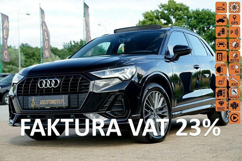 Czarny Używany 2020 Audi Q3 S-Line SUV | 114 700 zł (Drogi) - Obraz 1/4
