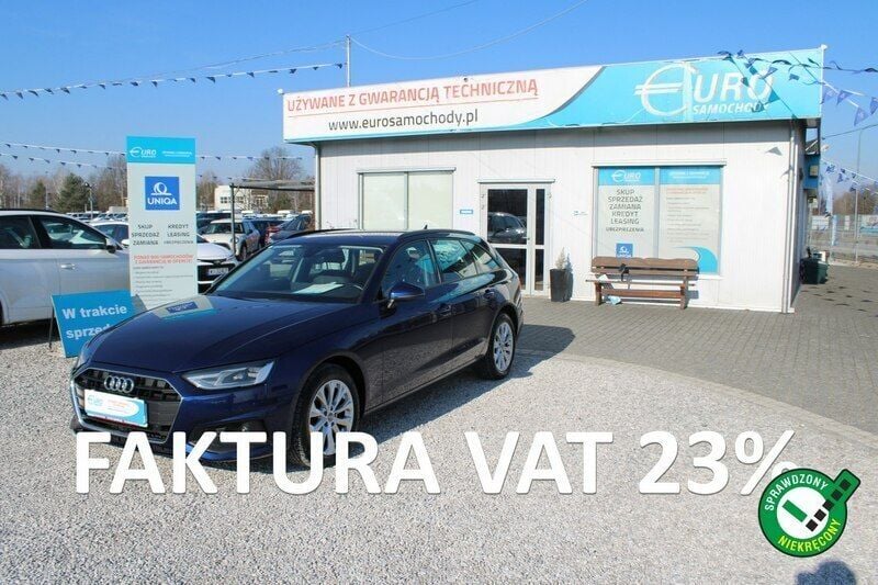 Niebieski (metalik) Używany 2020 Audi A4 Kombi | 77 154 zł (Dobra cena) - Obraz 1/4