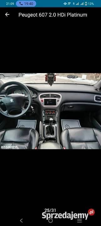 Używany Peugeot 607 2010 Srebrny Sedan/Limuzyna