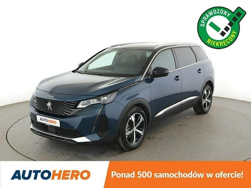 Niebieski Używany 2021 Peugeot 5008 GT-line Minivan | 98 700 zł (Dobra cena) - Obraz 1/3